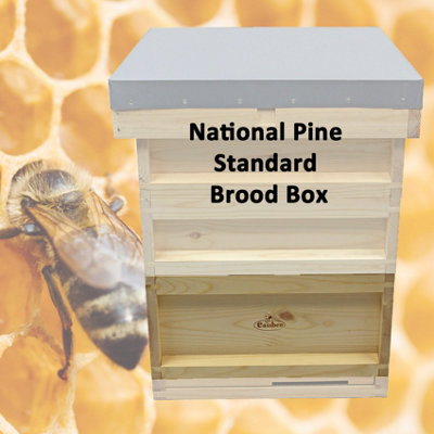 National Bee Hive Pine Brood Box New Beekeeping Beehive