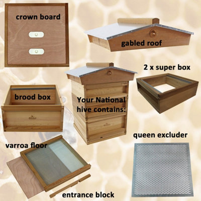 National Bee Hive with Gabled Roof - 3