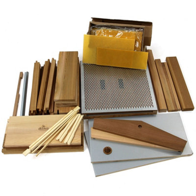 National Pine Bee Hive Starter Kit with Frames and Wax Gabled Roof - 4