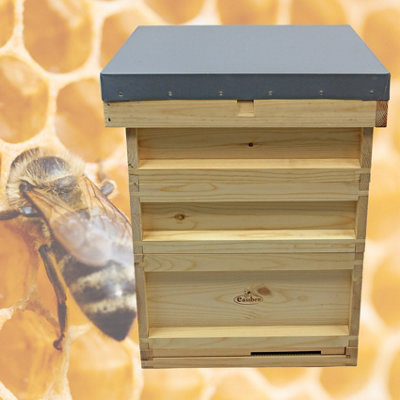 National Pine Bee Hive Starter Kit with Super Brood Frames and Wax Beehive - 3