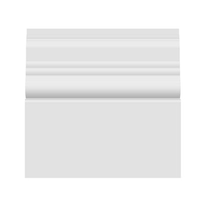 National Skirting Antique MDF Skirting Board - 220mm x 18mm x 3040mm, Primed, No Rebate