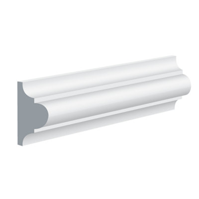 National Skirting Astragal MDF Beading - 35mm x 3040mm x 18mm x Primed