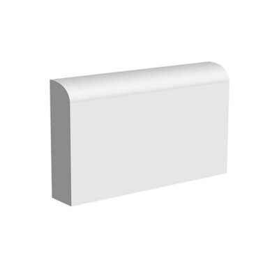 National Skirting Bullnose I MDF Architrave - 70mm x 18mm x 3040mm, Primed, No Rebate