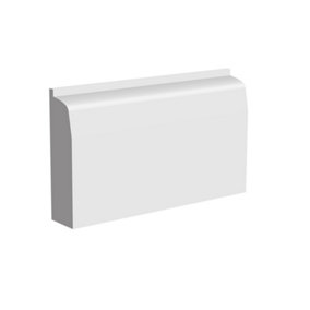 National Skirting Chamfered Bullnose II MDF Architrave - 70mm x 18mm x 3040mm, Primed, No Rebate