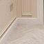 National Skirting Chamfered Bullnose MDF Skirting Board - 140mm x 25mm x 4200mm, Primed, No Rebate