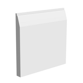 National Skirting Chamfered MDF Skirting Board - 120mm x 18mm x 3040mm, Primed, No Rebate