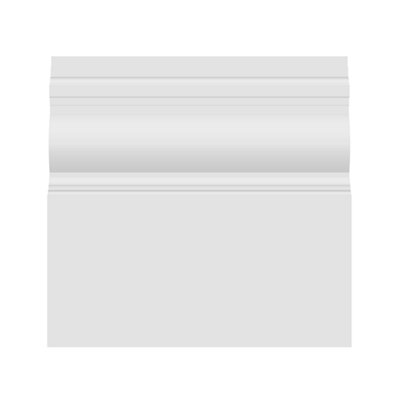 National Skirting Edwardian MDF Skirting Board - 300mm x 25mm x 4200mm, Primed, No Rebate