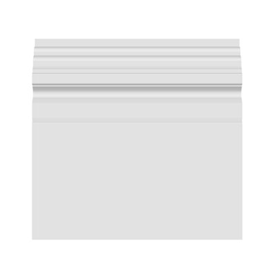 National Skirting Frontier MDF Skirting Board - 220mm x 18mm x 4200mm, Primed, No Rebate