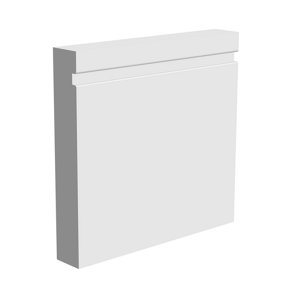 National Skirting Groove I MDF Skirting Board - 120mm x 18mm x 3040mm, Primed, No Rebate