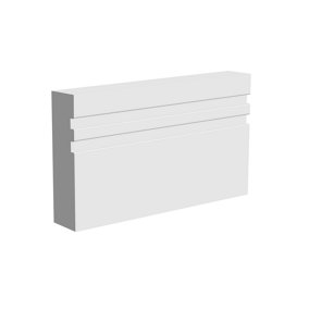 National Skirting Groove II MDF Architrave - 70mm x 18mm x 3040mm, Primed, No Rebate