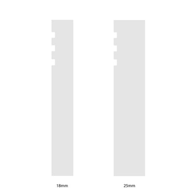 National Skirting Groove III MDF Skirting Board - 300mm x 18mm x 3040mm, Primed, No Rebate
