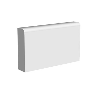 National Skirting Half Bullnose MDF Architrave - 70mm x 18mm x 3040mm, Primed, No Rebate