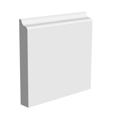 National Skirting Jive MDF Skirting Board - 120mm x 18mm x 4200mm, Primed, No Rebate