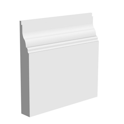 National Skirting Lambs Tongue II MDF Skirting Board - 120mm x 18mm x 3040mm, Primed, No Rebate