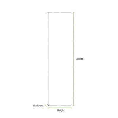 National Skirting MDF Panelling Board - 100mm x 1220mm x 12mm x Primed