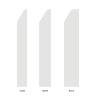 National Skirting Mini Splayed & Rounded MDF Skirting Board - 170mm x ...