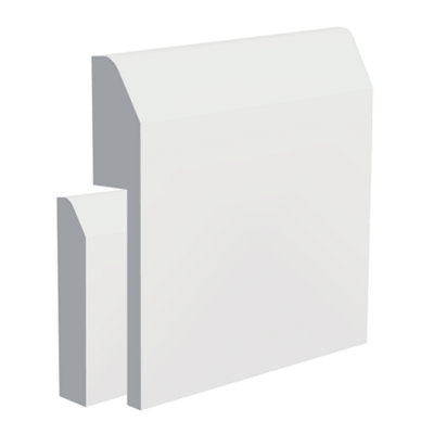 National Skirting Mini Splayed & Rounded MDF Skirting Board Cover ...