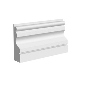 National Skirting Ogee MDF Architrave - 70mm x 18mm x 3040mm, Primed, No Rebate
