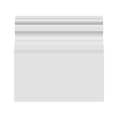 National Skirting Ogee MDF Skirting Board - 300mm x 18mm x 4200mm, Primed, No Rebate