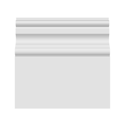 National Skirting Ogee MDF Skirting Board Cover - 200mm x 25mm 3040mm Primed (To Cover 130mm Existing Skirting)