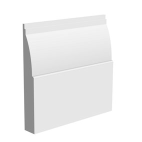 National Skirting Ovolo MDF Skirting Board - 120mm x 25mm x 4200mm, Primed, No Rebate