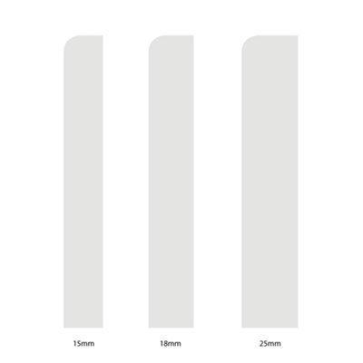 National Skirting Pencil Round II (6mm Rad) MDF Skirting Board - 300mm x 18mm x 4200mm, Primed