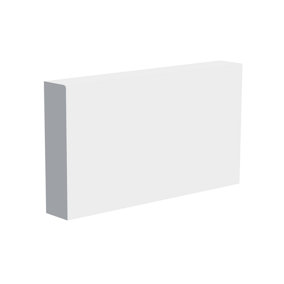 National Skirting Pencil Round MDF Architrave - 70mm x 25mm x 4200mm, Primed, No Rebate