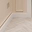 National Skirting Pencil Round MDF Skirting Board  - 120mm x 18mm x 3040mm, Primed, No Rebate