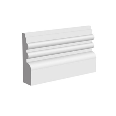 National Skirting Reed II MDF Architrave - 95mm x 18mm x 4200mm, Primed, No Rebate