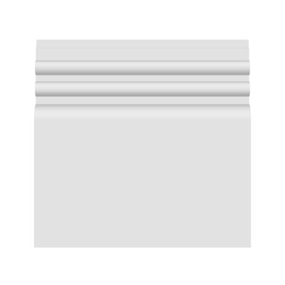 National Skirting Reed II MDF Skirting Board - 120mm x 18mm x 3040mm, Primed, No Rebate