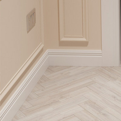 National Skirting Reed II MDF Skirting Board - 195mm x 25mm x 3040mm ...