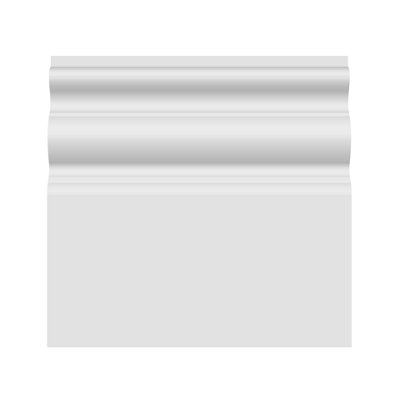 National Skirting Regency MDF Skirting Board Cover - 200mm x 25mm 3040mm Primed (To Cover 130mm Existing Skirting)