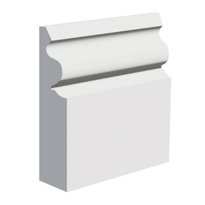 National Skirting Regency Ogee MDF Skirting Board - 300mm x 18mm x 3040mm, Primed