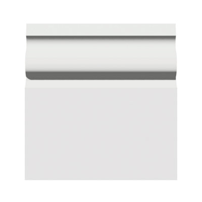 National Skirting Regency Ogee MDF Skirting Board - 300mm x 18mm x 3040mm, Primed