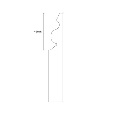National Skirting Regency Ogee MDF Skirting Board - 300mm x 18mm x 3040mm, Primed