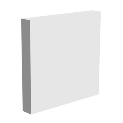 National Skirting Square MDF Skirting Board - 250mm x 25mm x 3040mm, Primed, No Rebate