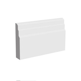 National Skirting Stepped MDF Architrave - 70mm x 18mm x 3040mm, Primed, No Rebate