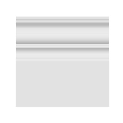 National Skirting Stockholm MDF Skirting Board Cover - 200mm x 25mm 4200mm Primed (To Cover 130mm Existing Skirting)
