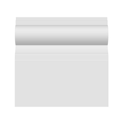 National Skirting Torus MDF Skirting Board - 220mm x 18mm x 3040mm, Primed, No Rebate