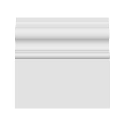 National Skirting Valencia MDF Skirting Board - 140mm x 18mm x 4200mm, Primed, No Rebate