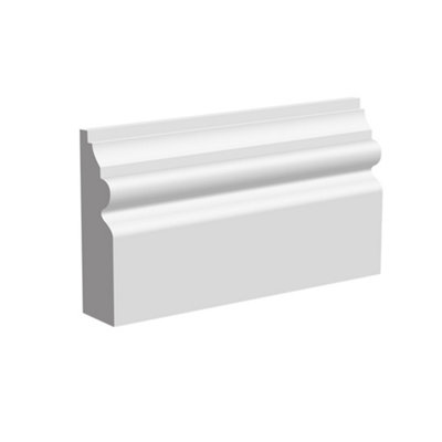 National Skirting Venice MDF Architrave - 95mm x 18mm x 3040mm, Primed, No Rebate