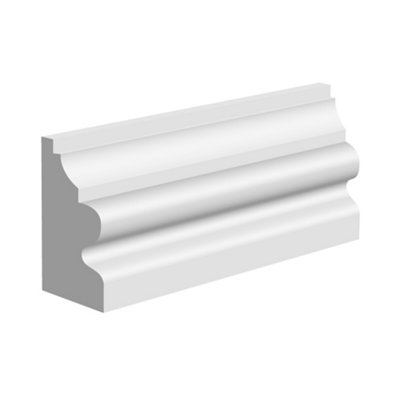 National Skirting Venice MDF Dado Rail - 43mm x 3040mm x 18mm x Primed