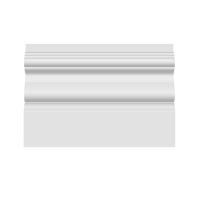 National Skirting Victorian MDF Architrave - 95mm x 25mm x 3040mm, Primed, No Rebate