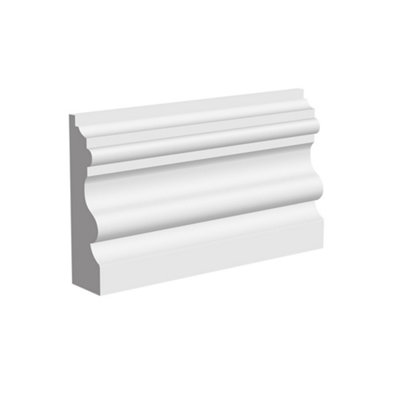 National Skirting Vienna MDF Architrave - 70mm x 18mm x 3040mm, Primed, No Rebate