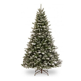 National Tree Company Snowy Sheffield Fir Feel Real Artificial Christmas Tree 6.5ft