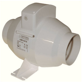 National Ventilation UMD100TA Mixed Flow In-Line Extractor Fan (Timer Model)