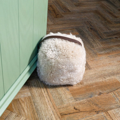 Native Natural Beige Sheepskin Doorstop