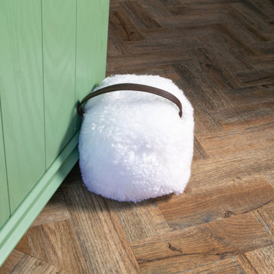 Native Natural White Sheepskin Doorstop