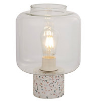 NATURA - CGC Terrazzo Table Lamp with Clear Glass Shade