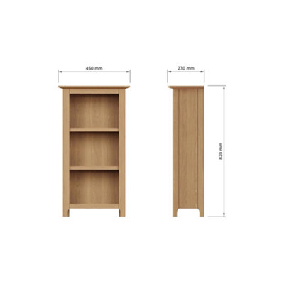 Natural 3 Tier Oak Veneer Bookcase